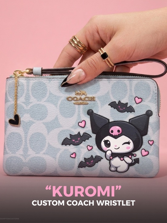 Coach Handbags - Custom Coach X Kuromi Wristlet 🖤
